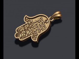 Hamsa pendant 3Dプリントモデル