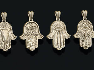 Hamsa pendants pack Modèles 3D en vedette