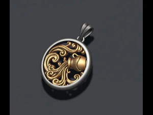 Horoscope acuario pendant 3D Print Model