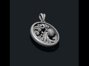 Horoscope acuario pendant 3D Print Model