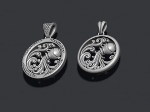 Horoscope acuario pendants pack Modelo de Impressão 3D