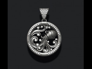 Horoscope acuario pendants pack Modelo de Impressão 3D