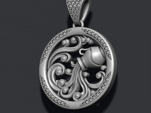 Horoscope acuario pendants pack Modelo de Impressão 3D