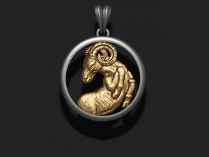 Підвіска гороскоп овен 3D Принт Модель