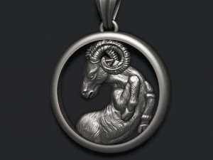 Horoscope aries pendant 3Dプリントモデル