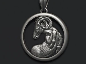 Horoscope aries pendant 3D Print Model