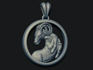 Horoscope aries pendant 3D Print Model