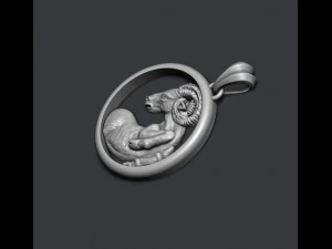 Horoscope aries pendant 3D Print Model