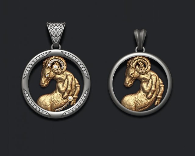 Horoscope aries pendants pack Modelo de Impressão 3D .c4d .max .obj .3ds .fbx .stl .blend 