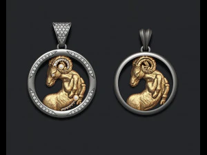 Horoscope aries pendants pack 3D Print Model
