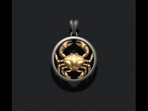 Horoscope cancer pendant 3D Print Model