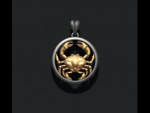 Horoscope cancer pendant 3D Print Model