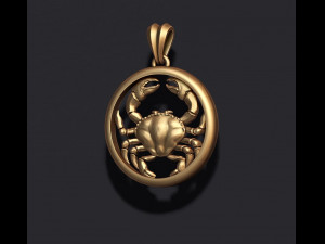 Horoscope cancer pendant Modèles 3D en vedette