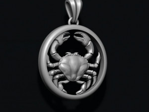 Horoscope cancer pendant Modèles 3D en vedette