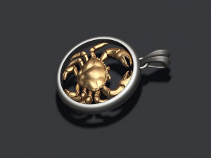 Horoscope cancer pendant Modèles 3D en vedette
