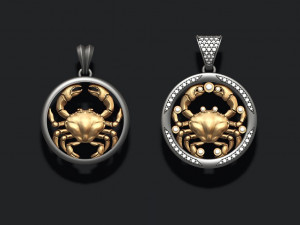 Horoscope cancer pendants pack 3Dプリントモデル