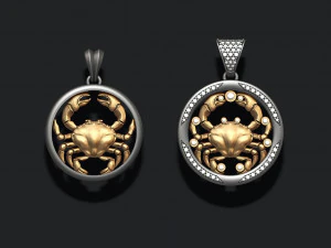 Horoscope cancer pendants pack 3D Print Model