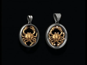 Horoscope cancer pendants pack 3D Print Model