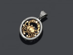 Horoscope cancer pendants pack 3D Print Model