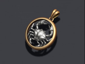 Horoscope cancer pendants pack Modelo de Impressão 3D