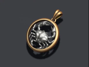 Horoscope cancer pendants pack 3D Print Model
