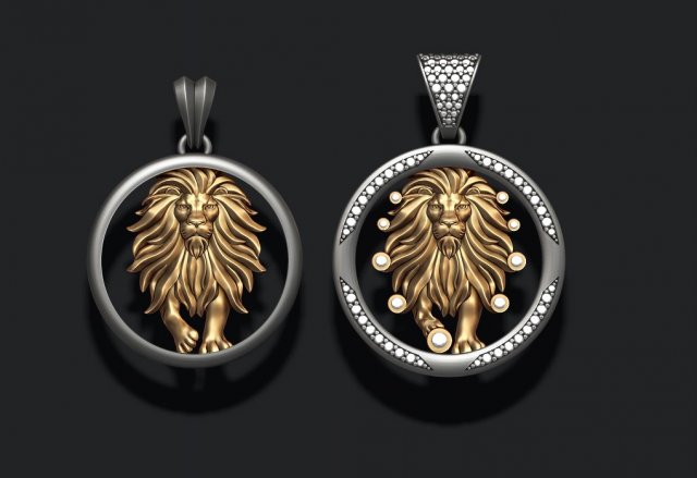 Horoscope lion pendants pack 3D Baskı Modeli .c4d .max .obj .3ds .fbx .stl .blend 