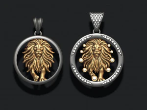 Horoscope lion pendants pack 3D Print Model