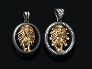 Horoscope lion pendants pack 3D Baskı Modeli