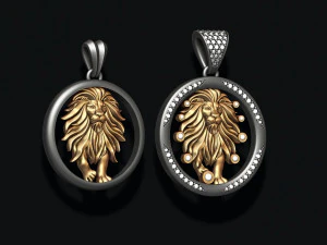 Horoscope lion pendants pack 3D Print Model