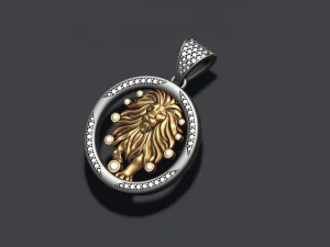 Horoscope lion pendants pack 3D Print Model