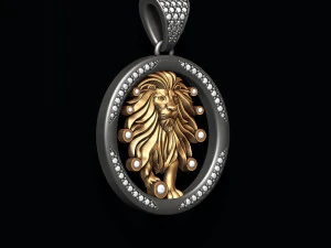 Horoscope lion pendants pack 3D Print Model