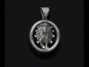 Horoscope lion pendants pack 3D Print Model