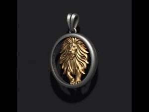 Horoscope lion pendants pack 3D Print Model
