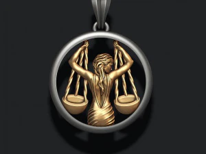 Zawieszka z horoskopem waga Model do druku 3D