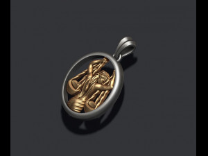 Horoscope libra pendant 3D-Druckmodell
