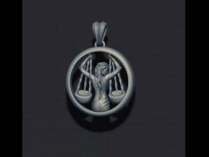 Horoscope libra pendant 3D-Druckmodell