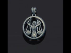 Horoscope libra pendant 3D Print Model