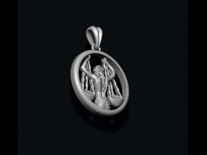 Horoscope libra pendant 3D-Druckmodell