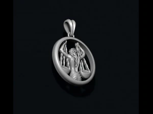 Horoscope libra pendant 3D Print Model