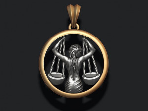 Horoscope libra pendant 3D-Druckmodell