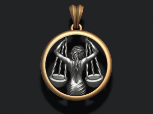 Horoscope libra pendant 3D Print Model