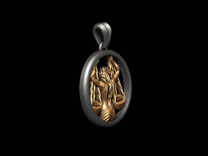 Horoscope libra pendant 3D-Druckmodell