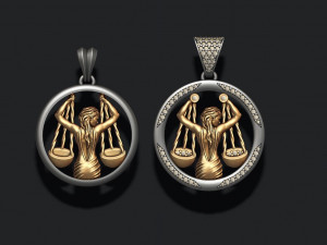 Horoscope libra pendants pack 3D Print Model