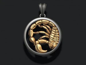 Horoscope scorpion pendant 3D Print Model