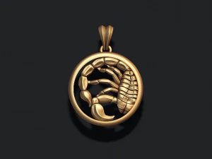 Horoscope scorpion pendant 3D Print Model