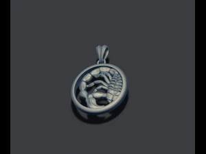 Horoscope scorpion pendant 3D Print Model