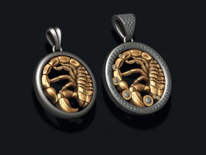 Horoscope scorpion pendants pack 3D Print Model