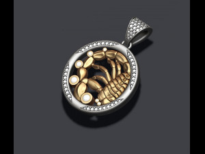 Horoscope scorpion pendants pack 3D Print Model