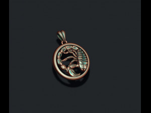 Horoscope scorpion pendants pack 3D Print Model