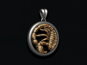 Horoscope scorpion pendants pack 3D Print Model